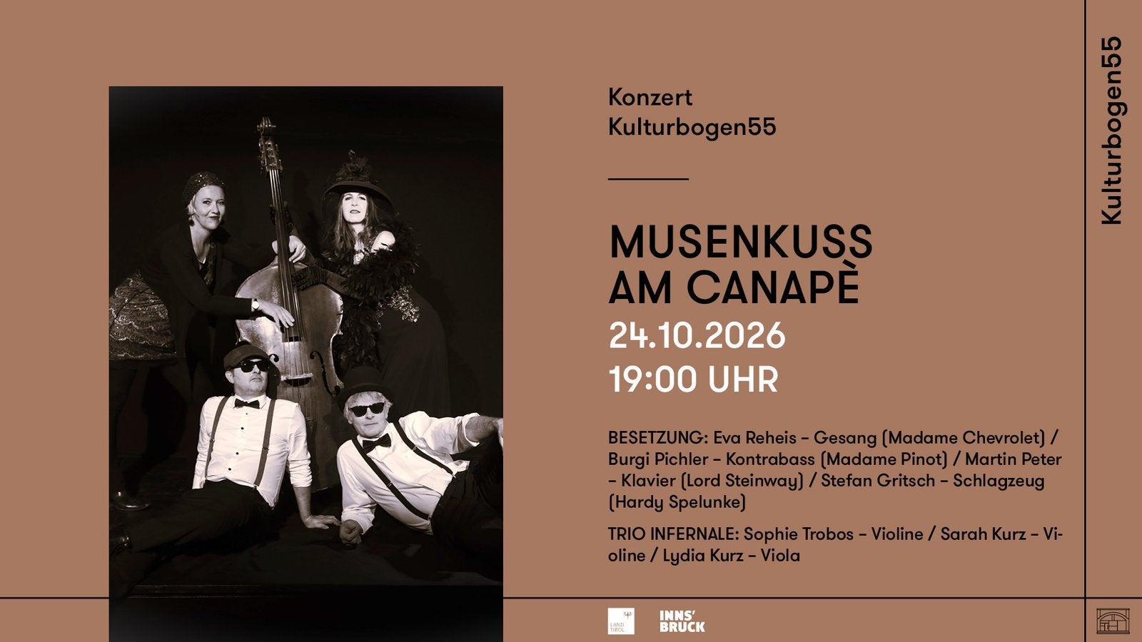 MUSENKUSS AM CANAPÈ Konzert im Kulturbogen55