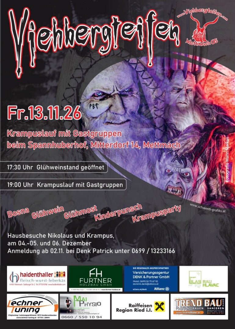 Krampuslauf in Mitterdorf/Mettmach am Spannhuberhof