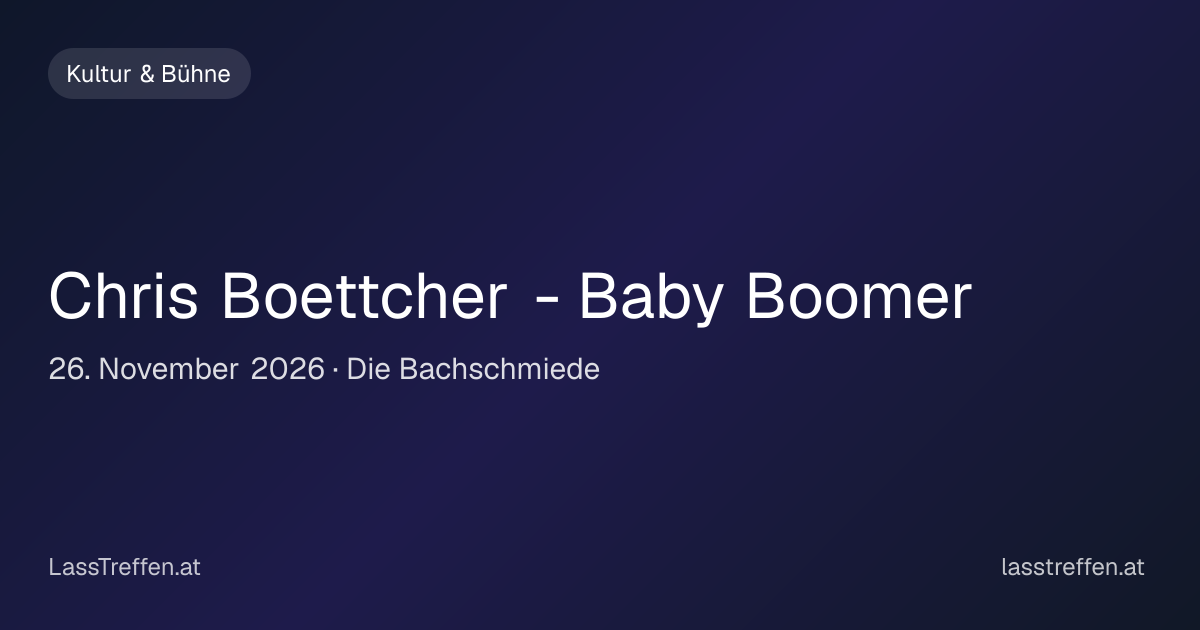 Chris Boettcher - "Baby Boomer“