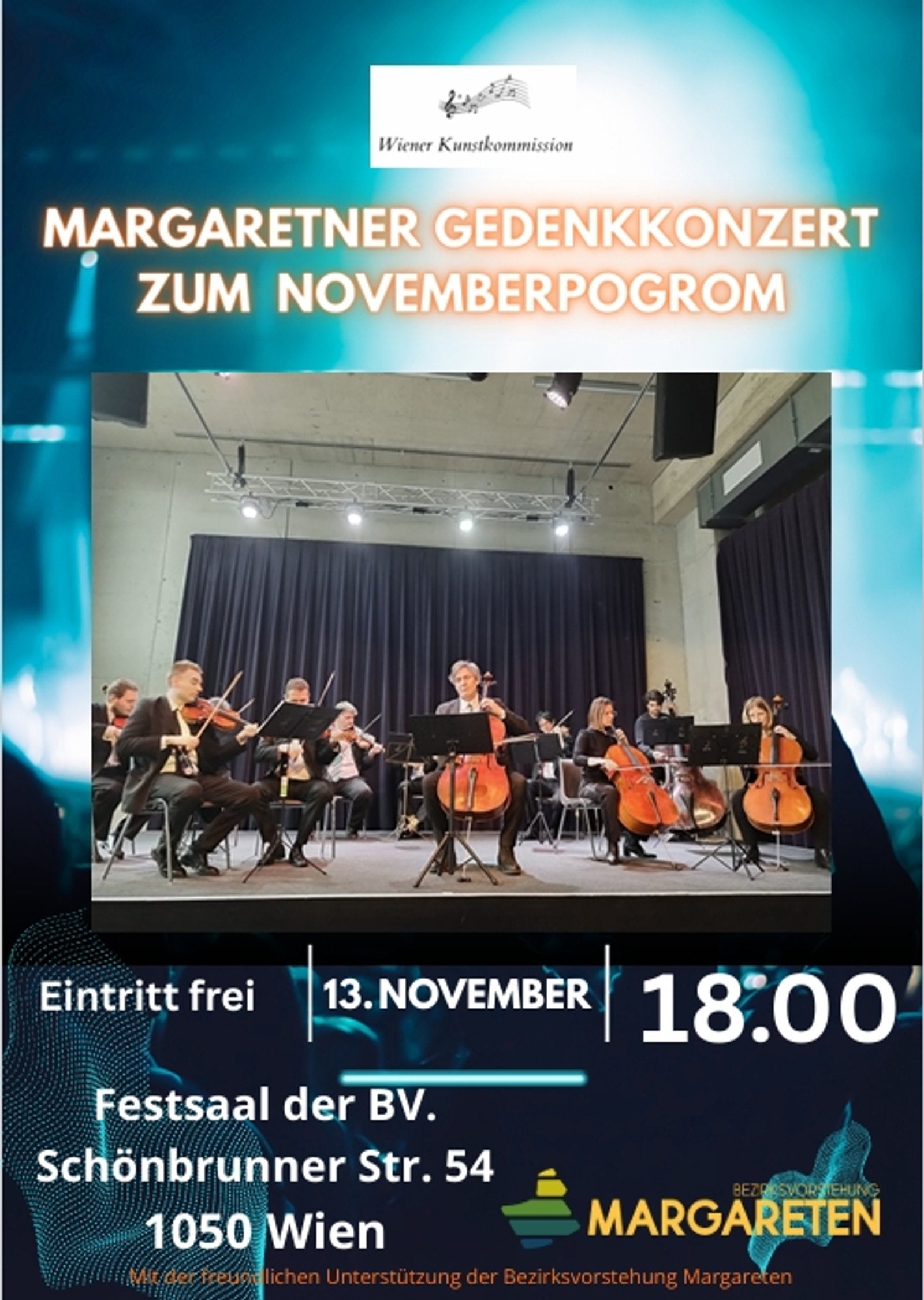 Margaretner Gedenkkonzert zum Novemberpogrom in Wien