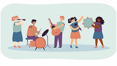 Musiksession im GB*Stadtteilbüro Wien