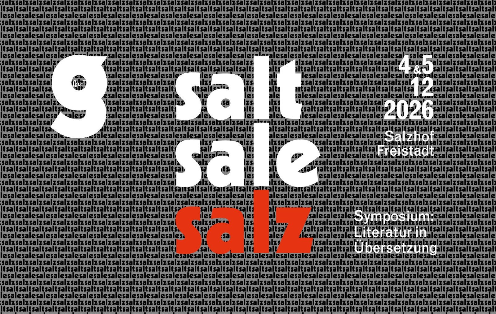 SALT SALE SALZ - Literatur in Übersetzung in Freistadt