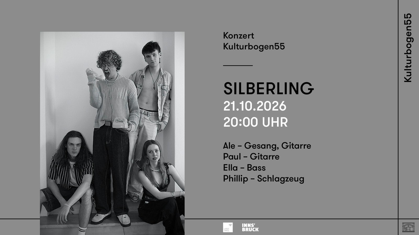 Konzert SILBERLING – Modern-Energy-Rock im Kulturbogen55