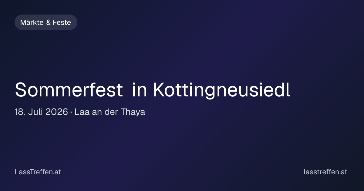 Sommerfest in Kottingneusiedl