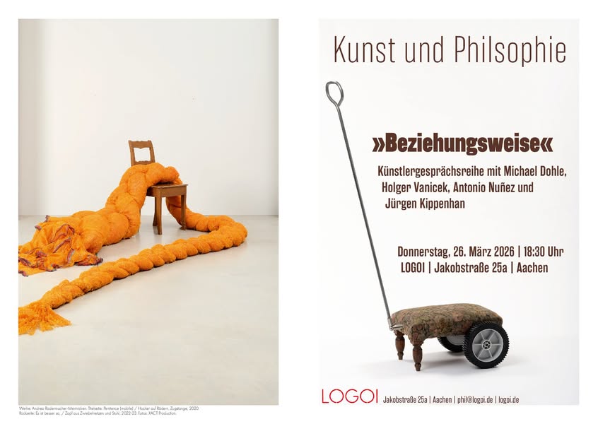 Kunst und Philosophie. „Beziehungsweise“. Künstlergesprächsreihe.