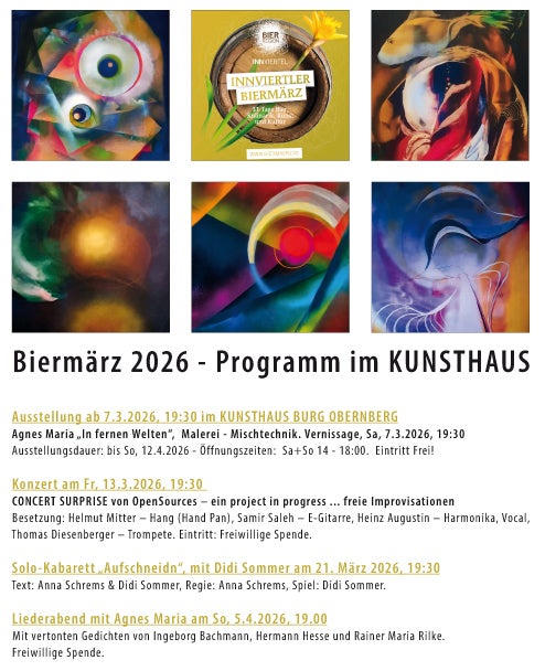 Ausstellung zum Innviertler Biermärz - "In fernen Welten" - Bilder von Agnes Maria