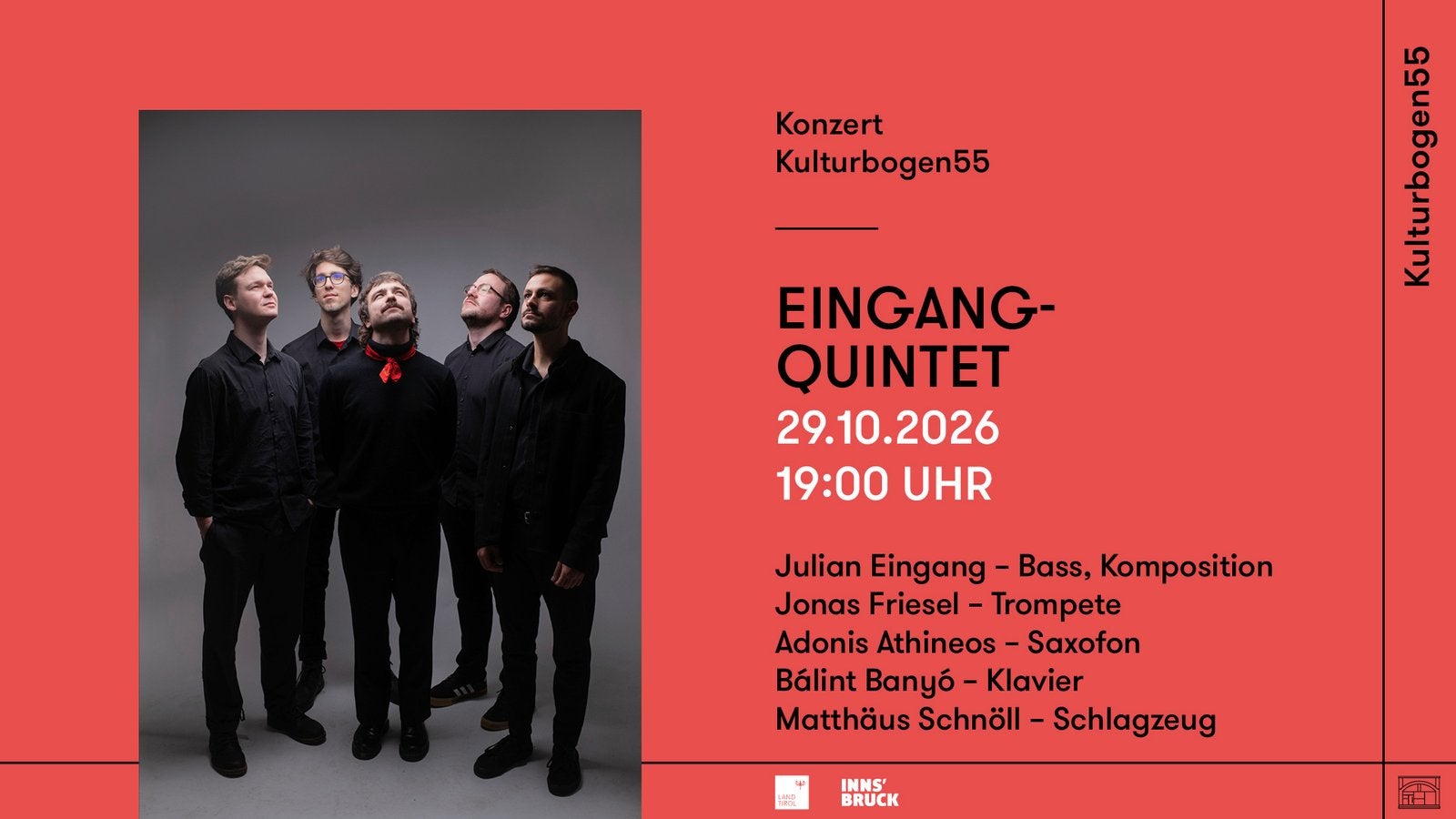Konzert EINGANGQUINTET – Jazz im Kulturbogen55