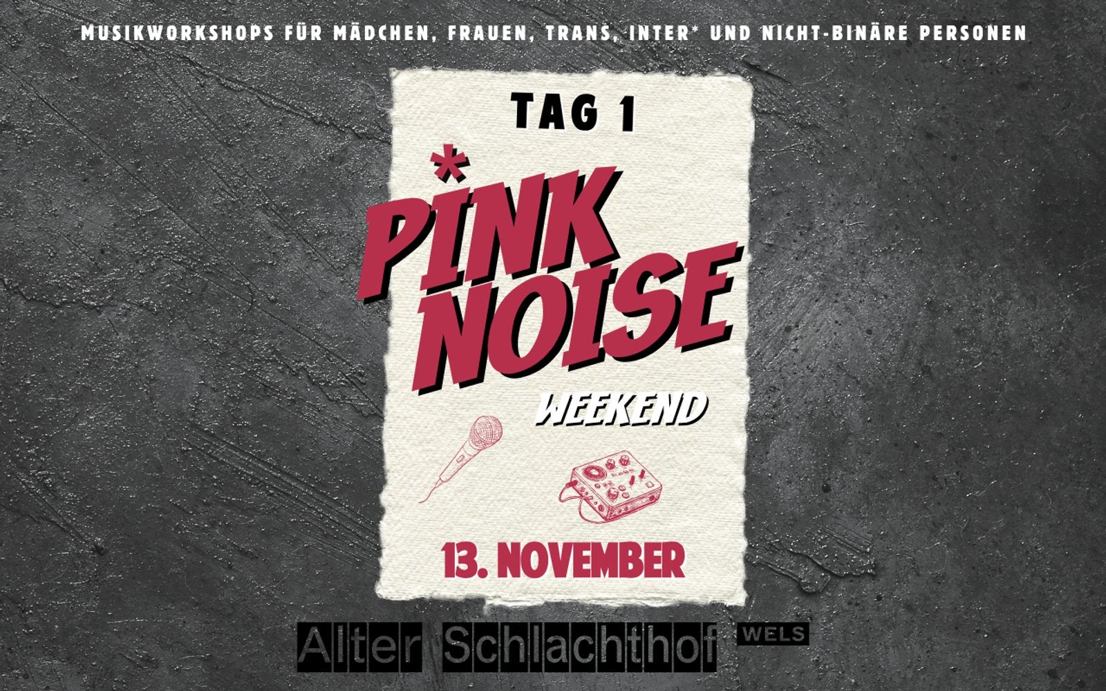 Pink Noise Weekend Wels – Musik-Workshops für FLINTA