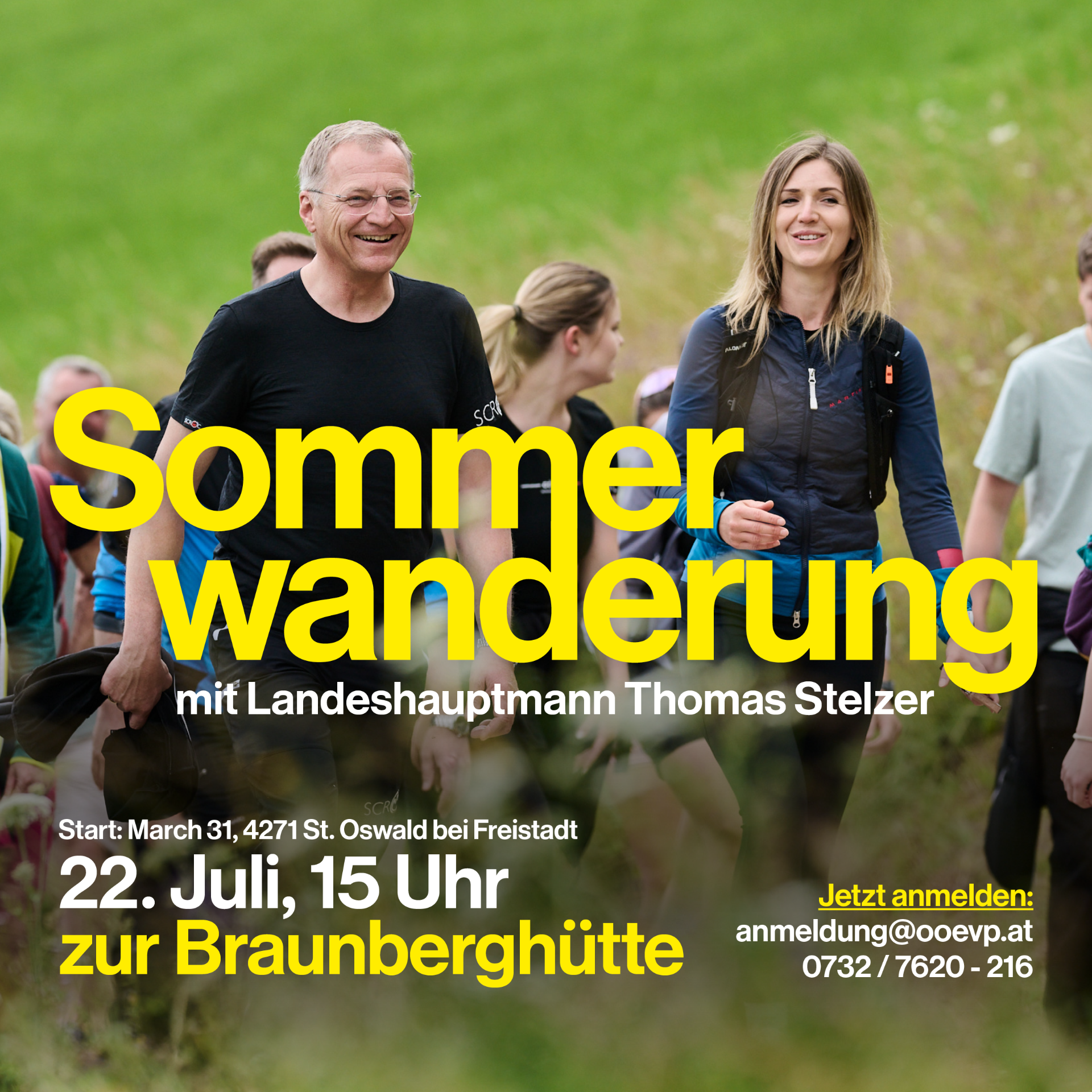 Sommerwanderung mit Landeshauptmann Thomas Stelzer
