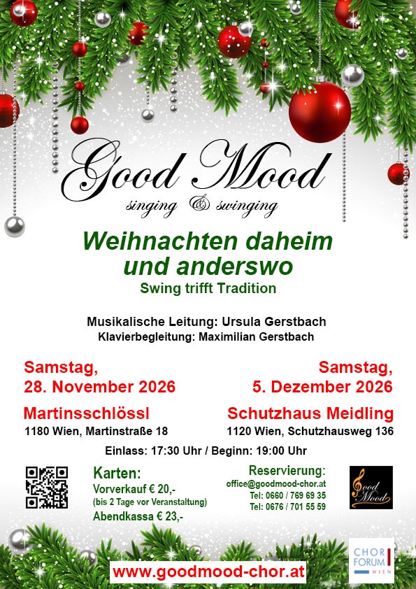 Weihnachten daheim und anderswo – Konzert in Wien