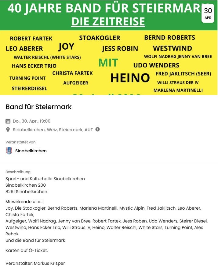 40 Jahre Band für Steiermark - Das letzte Konzert