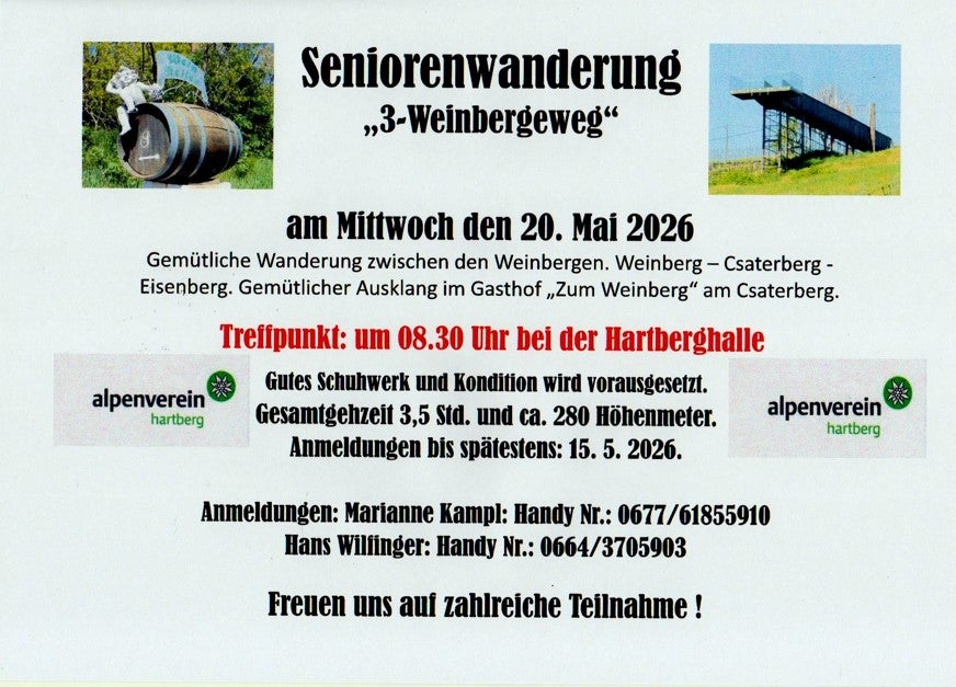 Seniorenwanderung "3-Weinberge-Weg"