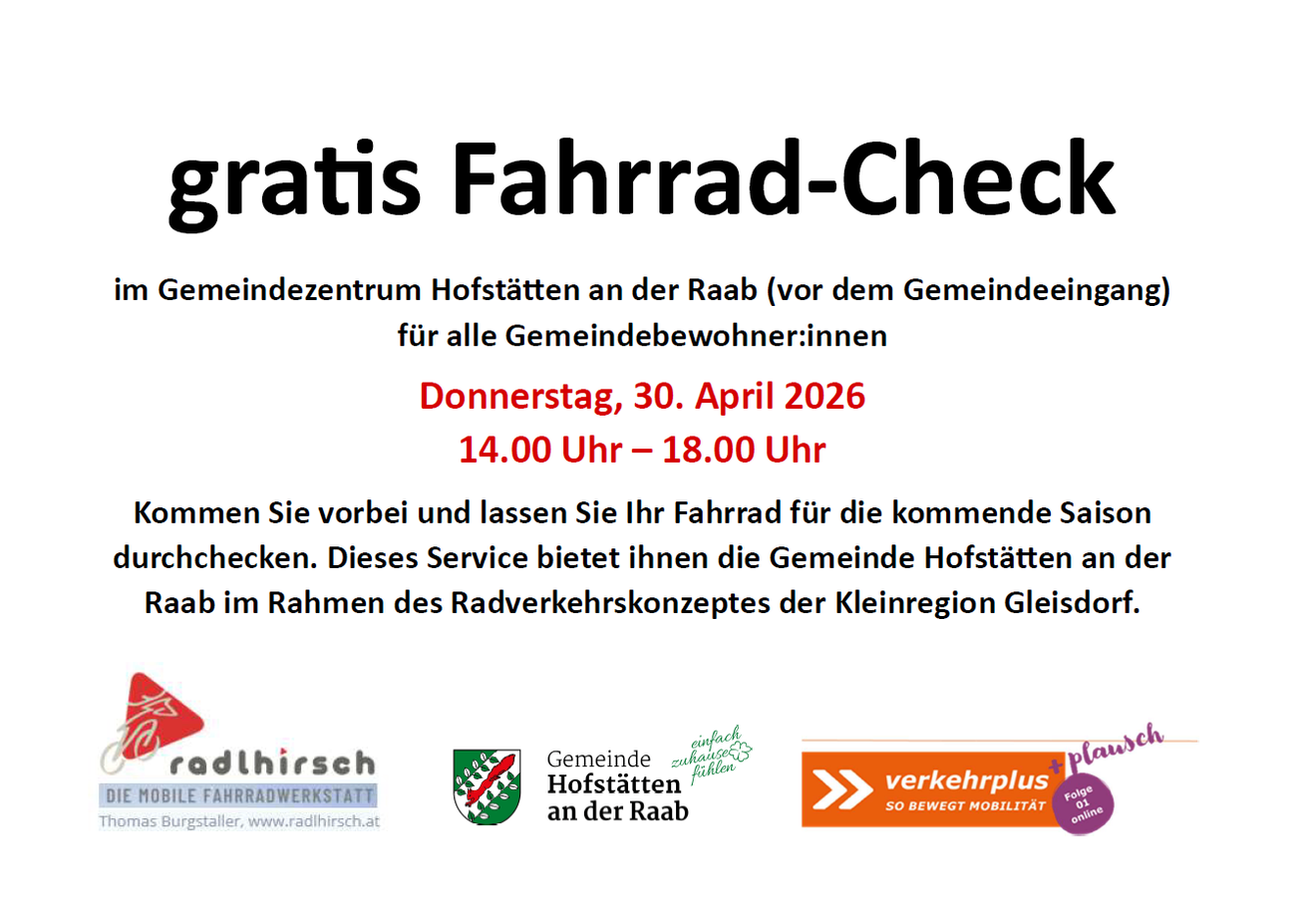 Gratis Fahrrad-Check
