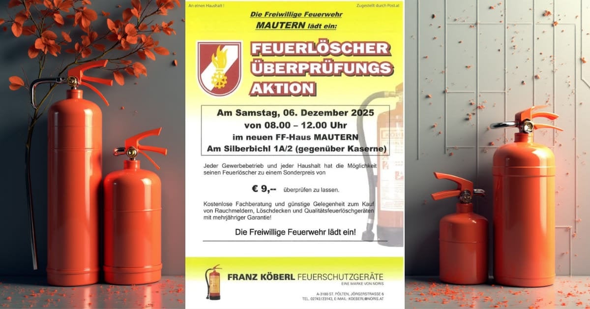 Feuerlöscher-Überprüfung in Mautern an der Donau