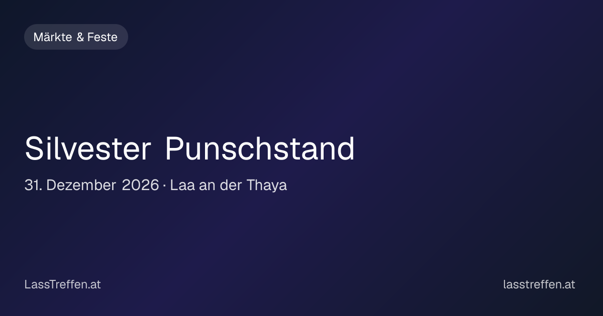 Silvester Punschstand