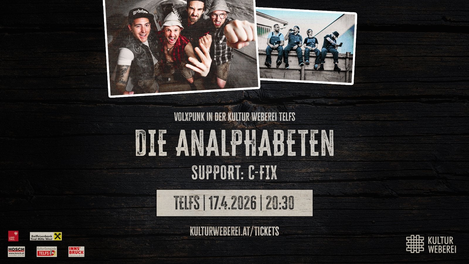 ANALPHABETEN mit c-fix / Volxpunk in der Weberei Telfs