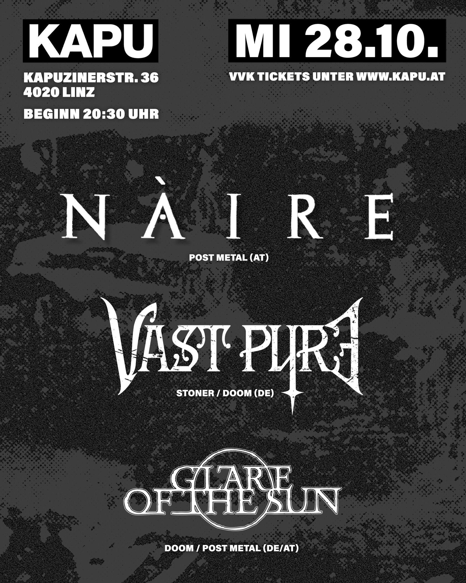 NAIRE & Vast Pyre – Post-Metal & Sludge im KAPU