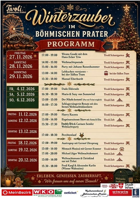 Weihnachtsparade im Böhmischen Prater Wien