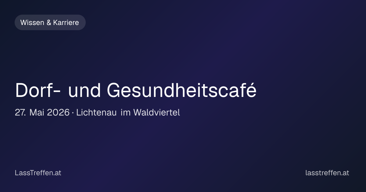 Dorf- und Gesundheitscafé