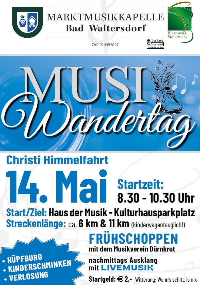 Musi Wandertag der Marktmusikkapelle Bad Waltersdorf