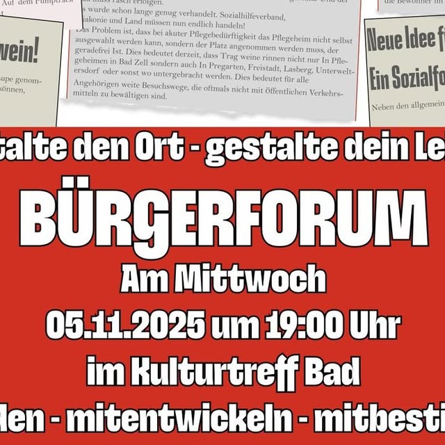 Bürgerforum für Vereinsvertreter:innen