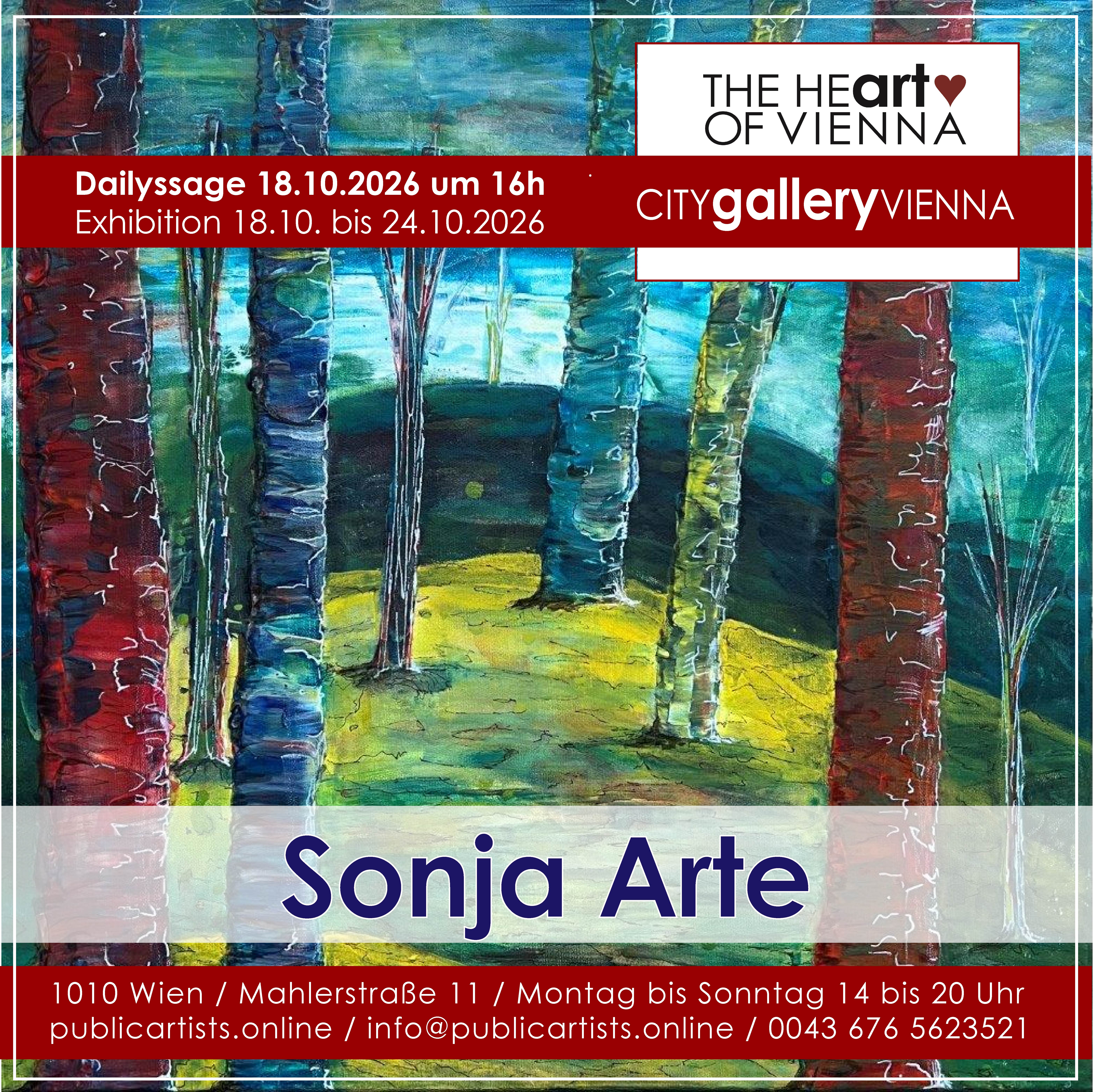 Vernissage mit Livemusik – Sonja Arte in Wien