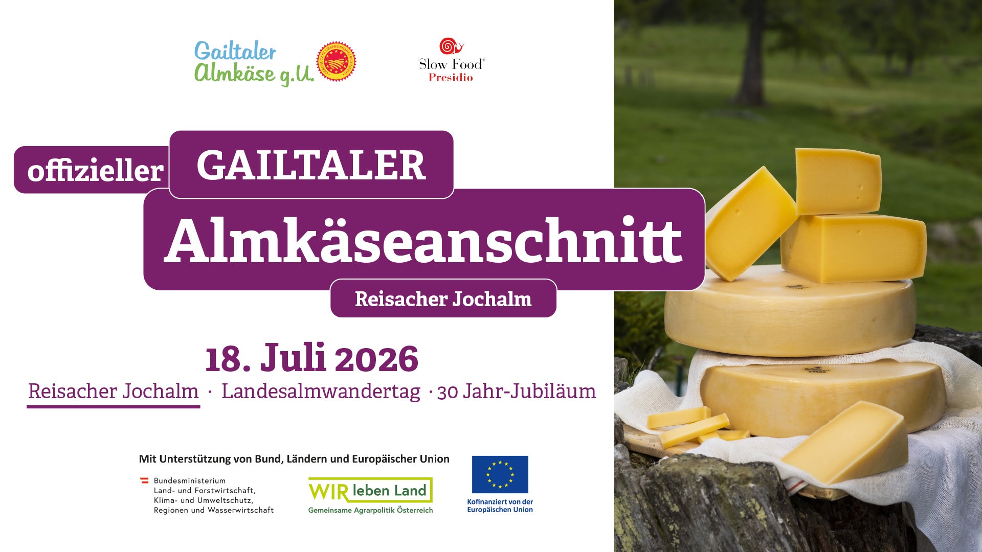 Offizieller Almkäseanschnitt