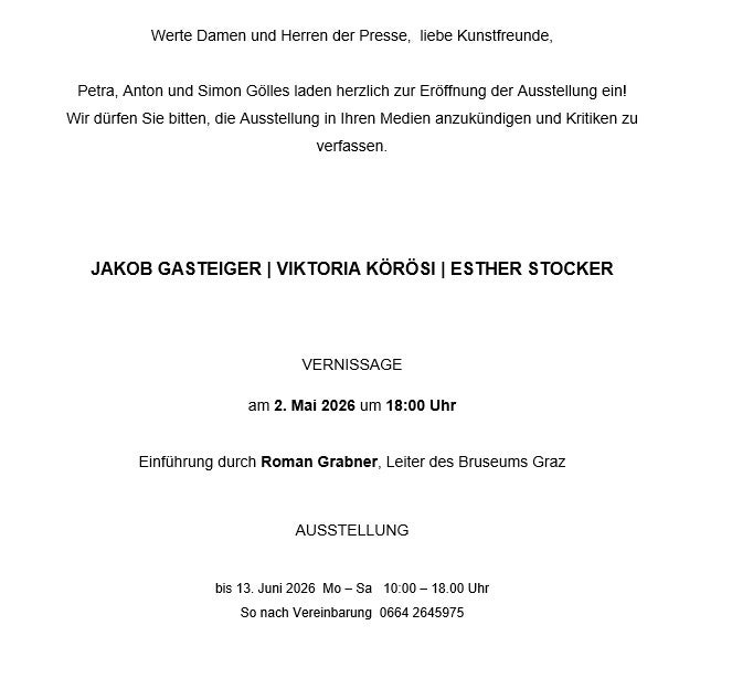 Jakob Gasteiger, Viktoria Körösi, Esther Stocker