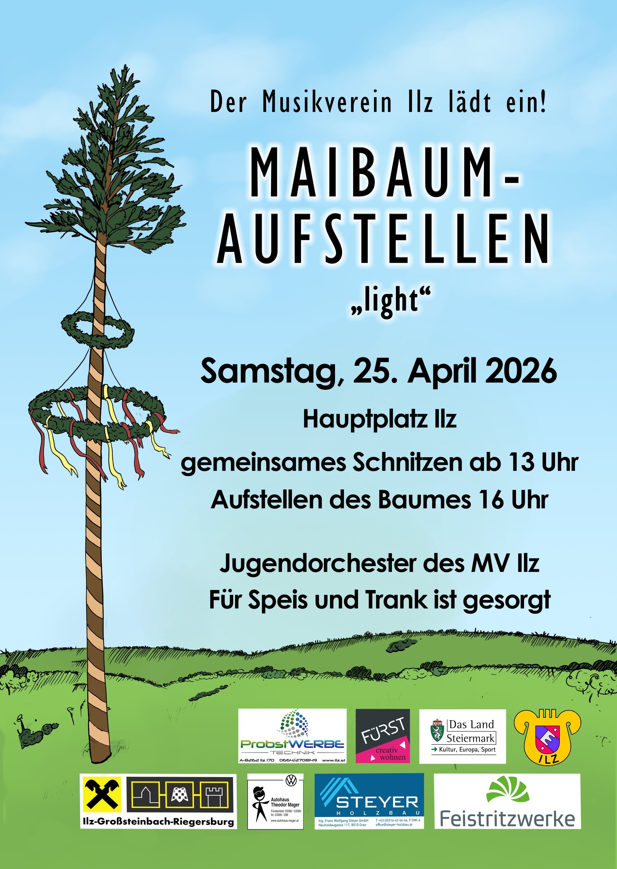 Maibaum-Aufstellen