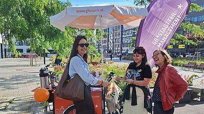 Kaffee, Kipferl und Infos 
Stadtquartier Muthgasse
