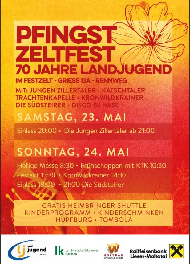 Pfingst Zeltfest 70 Jahre Landjugend