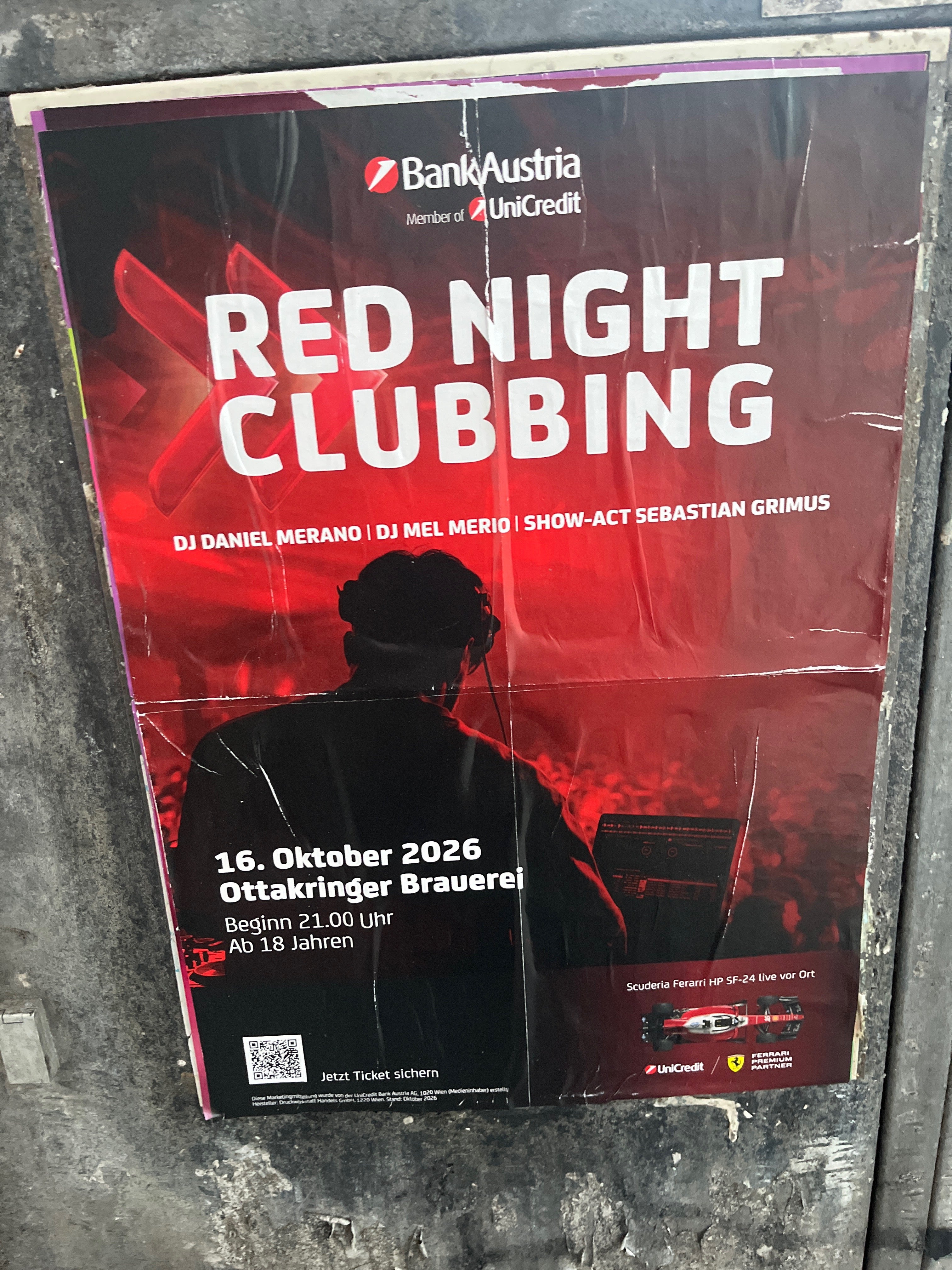 RED NIGHT CLUBBING in der Ottakringer Brauerei Wien