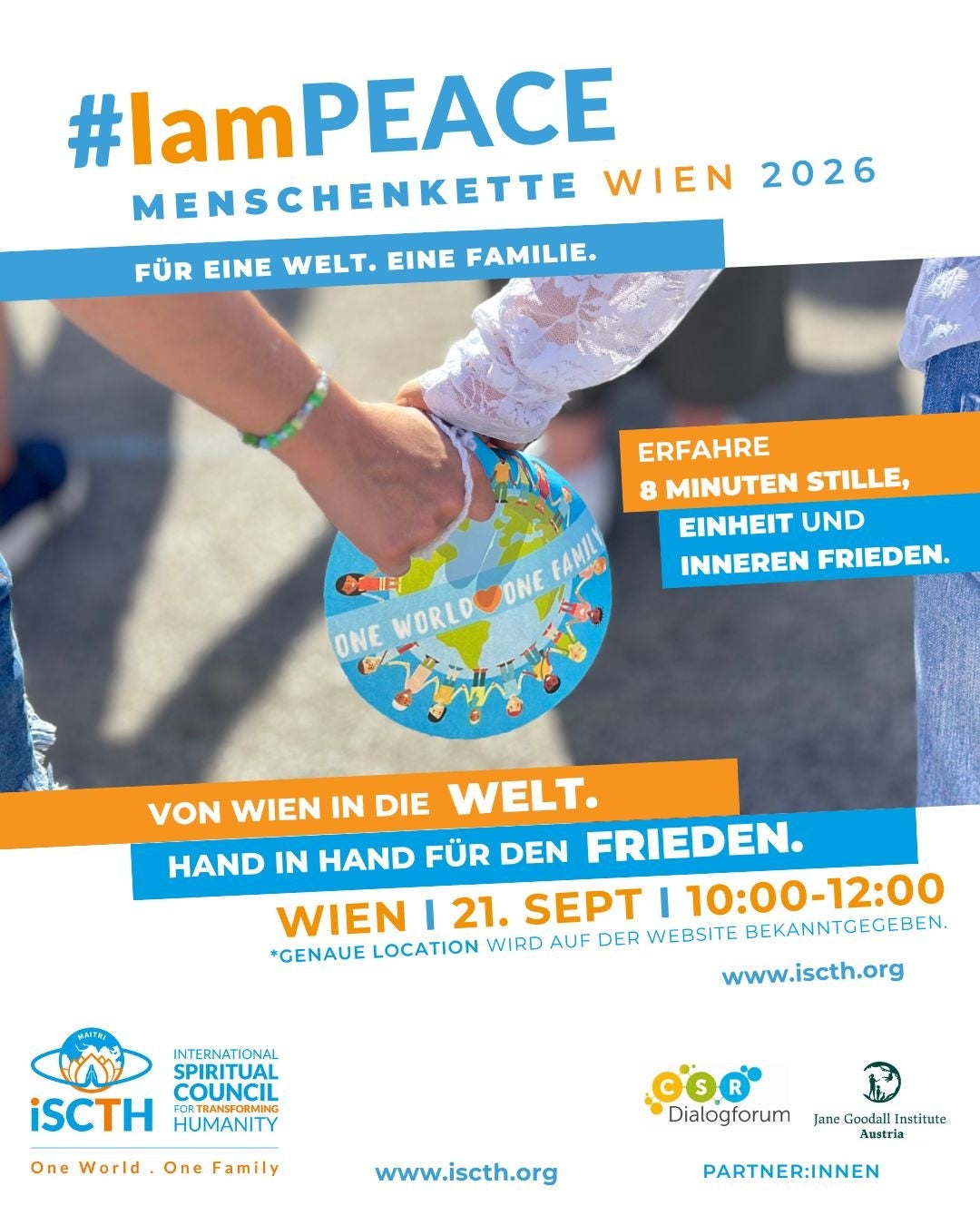 #IamPeace stille Menschenkette für den Frieden in Wien