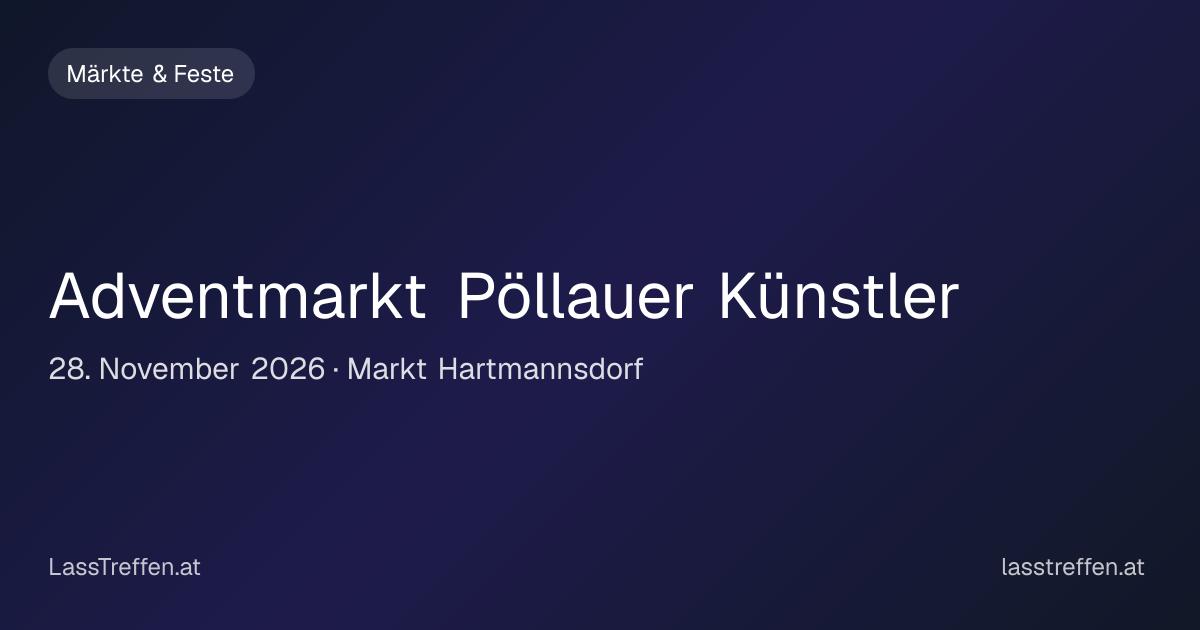Pöllauer Adventmarkt