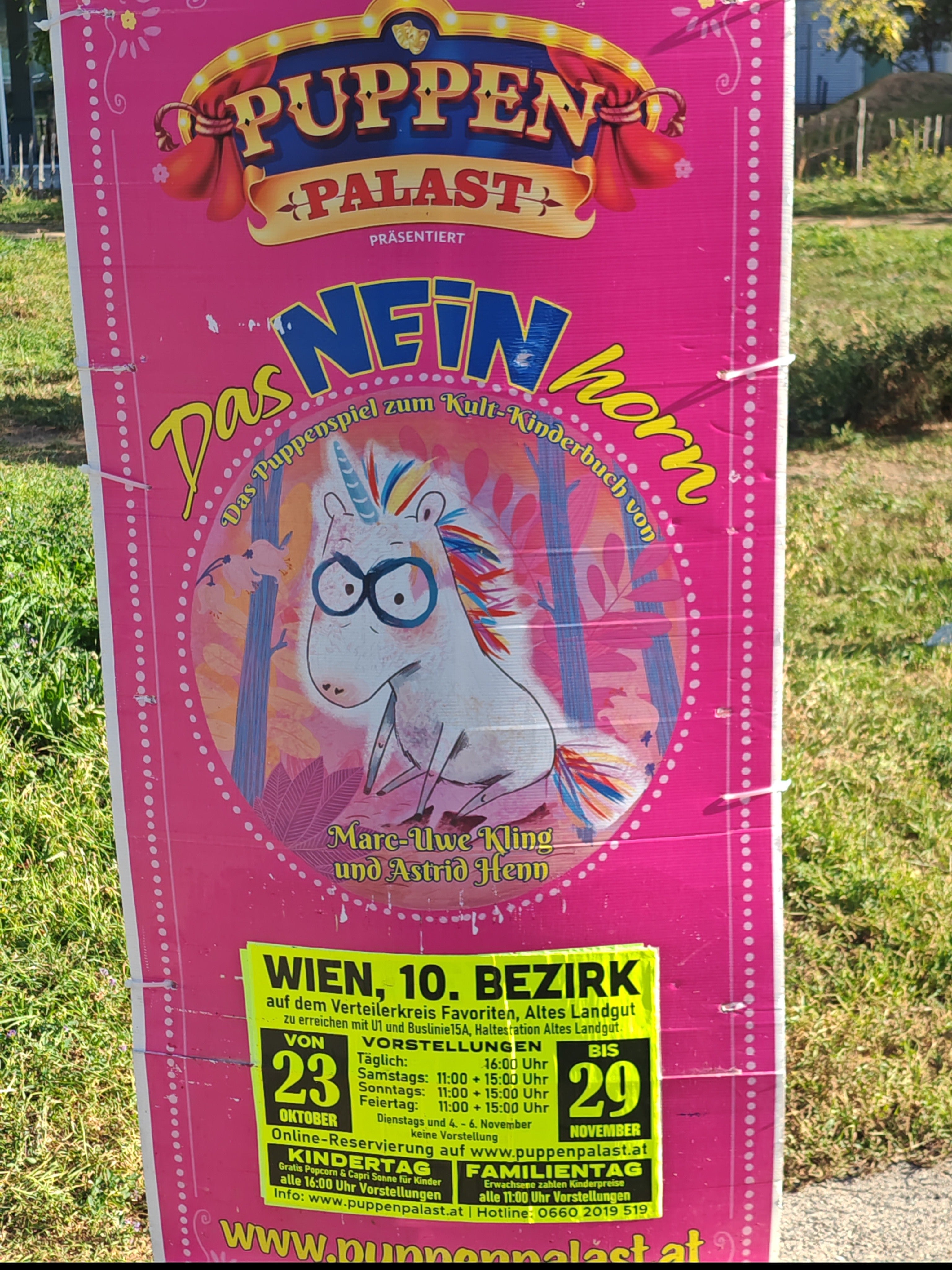 Das NEINhorn Puppenspiel im Alten Landgut Wien
