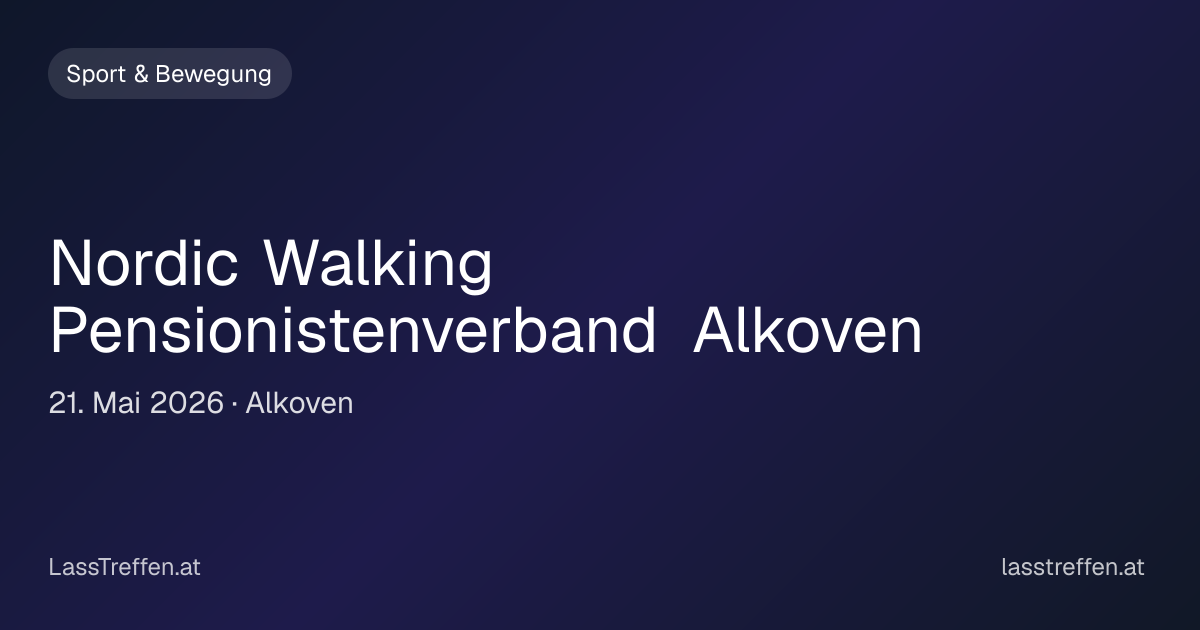 Nordic-Walking für Senioren