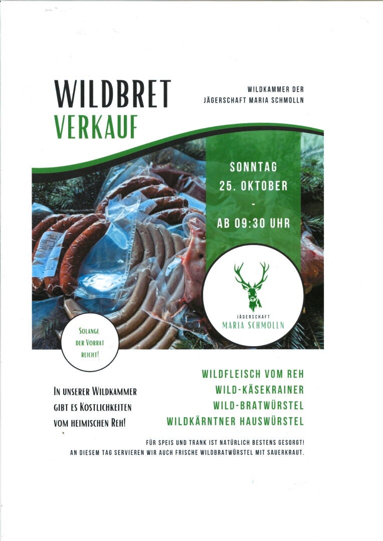 Wildbret Verkauf in Maria Schmolln
