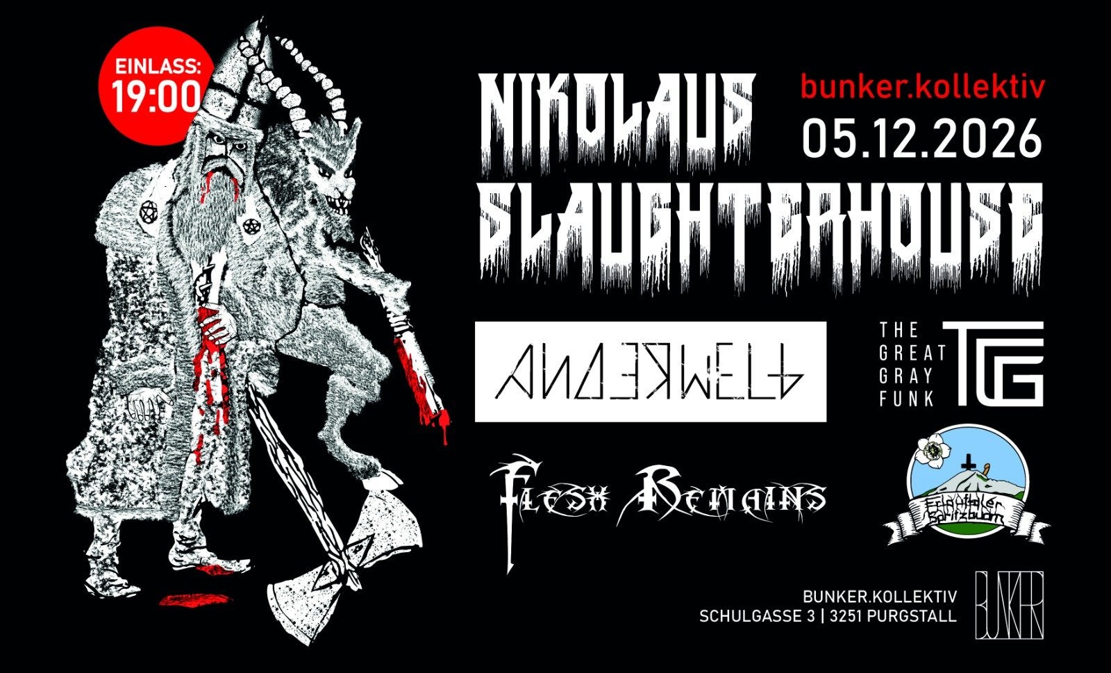 Nikolaus Slaughterhouse – Live Musik in Purgstall