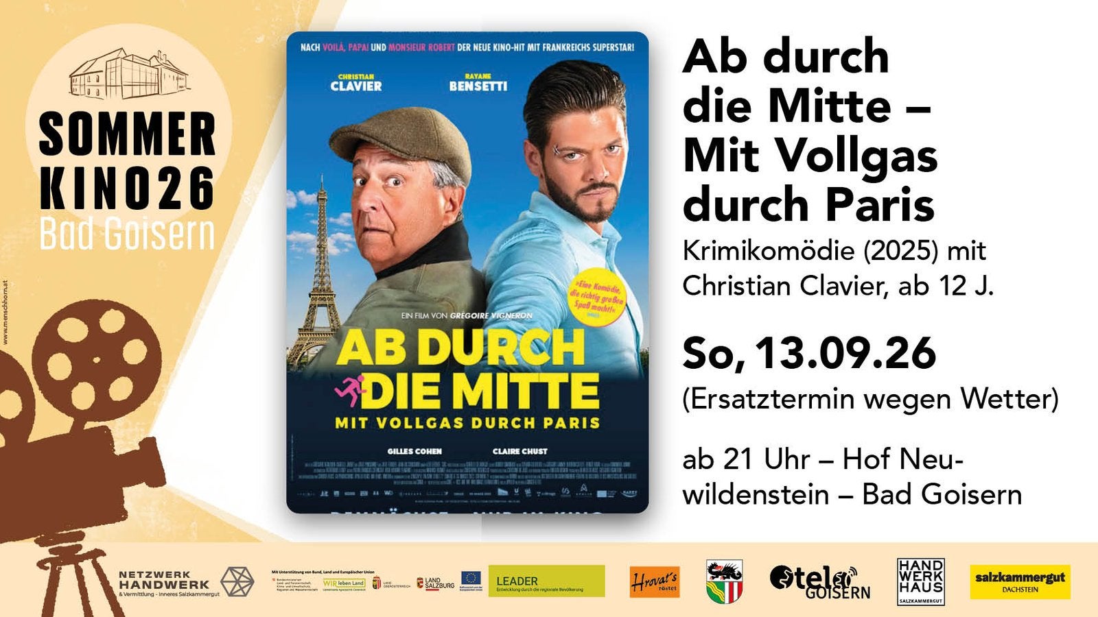 Sommerkino: Ab durch die Mitte - Hof Neuwildenstein