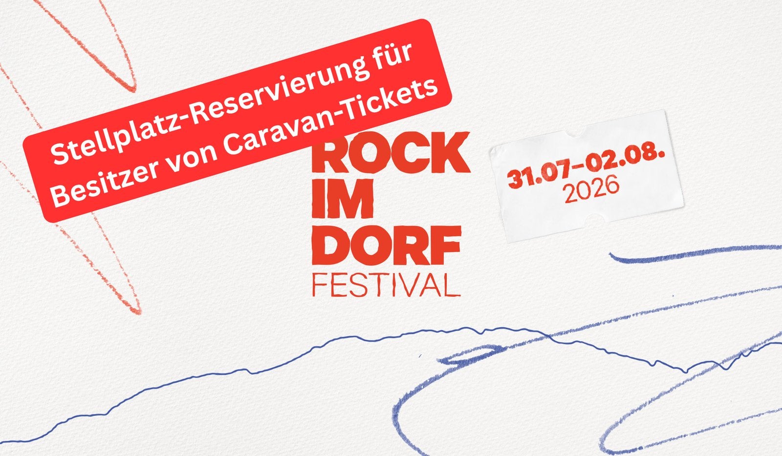 Reservierung Caravan Stellplatz ROCK IM DORF Festival 2026
