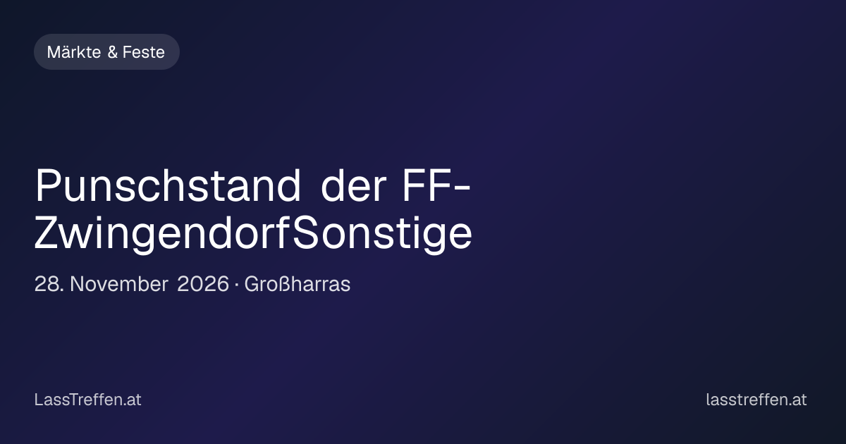 Punschstand der FF-Zwingendorf