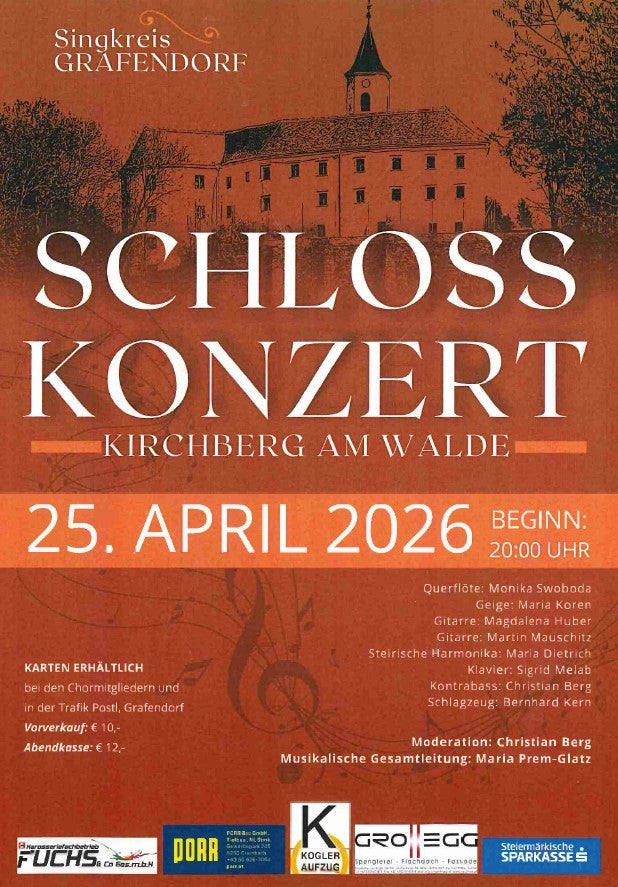 Schloss Konzert Singkreis Grafendorf