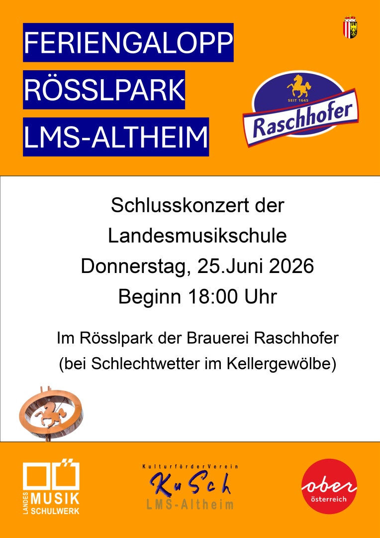 Abschlusskonzert Musikschule im Rösslpark Altheim