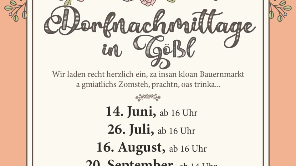 Dorfnachmittag und -Abend