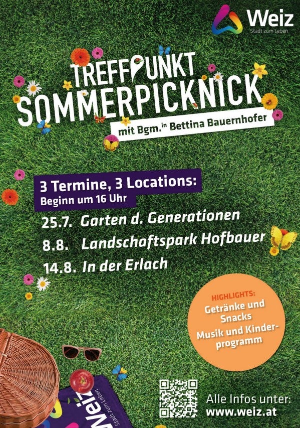 Treffpunkt Sommerpicknick mit Bettina Bauernhofer