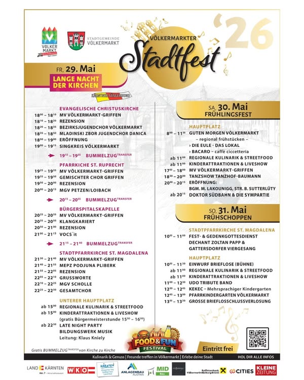 Völkermarkter Stadtfest trifft Food&Fun Festival
