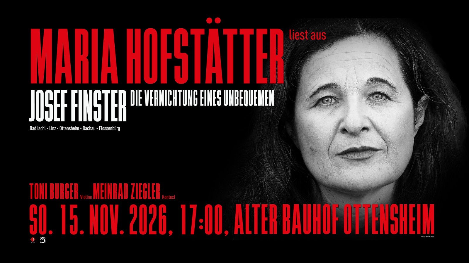 Maria Hofstätter liest aus Josef Finster in Ottensheim