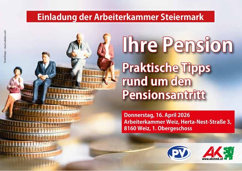 Praktische Tipps rund um den Pensionsantritt